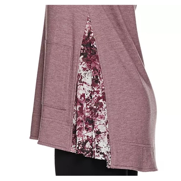 ❗️3/$20❗️Logo Lounge by Lori Goldstein French Terry Top Chiffon Godets - Picture 6 of 10